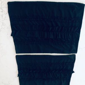 Black Pillow Shams w/Ruffle Detailing